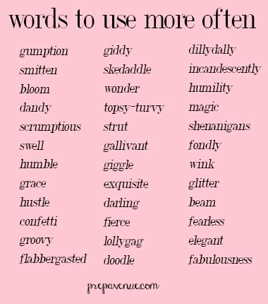 words not used often.